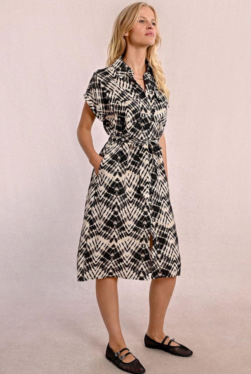 abstract dress midi Abstract Print Midi Shirt Dress – Lark & Lily Boutique
