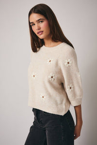 Flower Knit Sweater