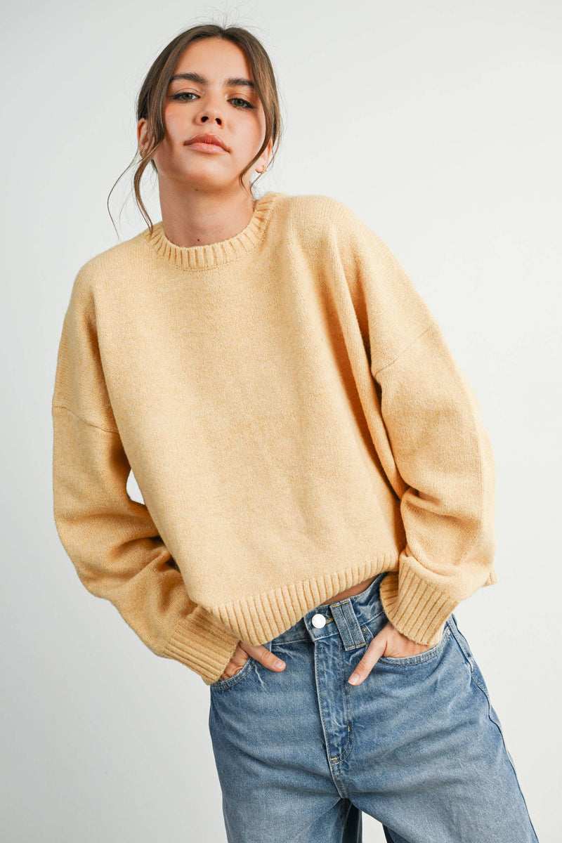 Tie-back Sweater - Yellow