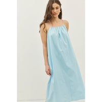 Cotton Poplin Midi Dress