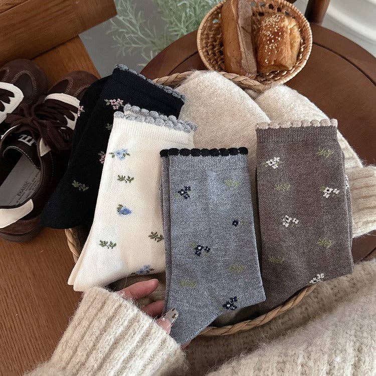 Floral Crew Socks