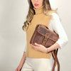 Cavalier Crossbody One Buckle-Dark Brown