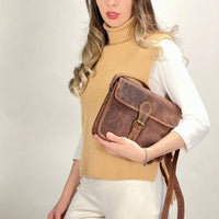 Cavalier Crossbody One Buckle-Dark Brown