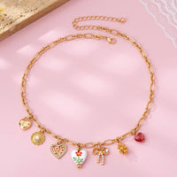 Multi-Charm Statement Necklace