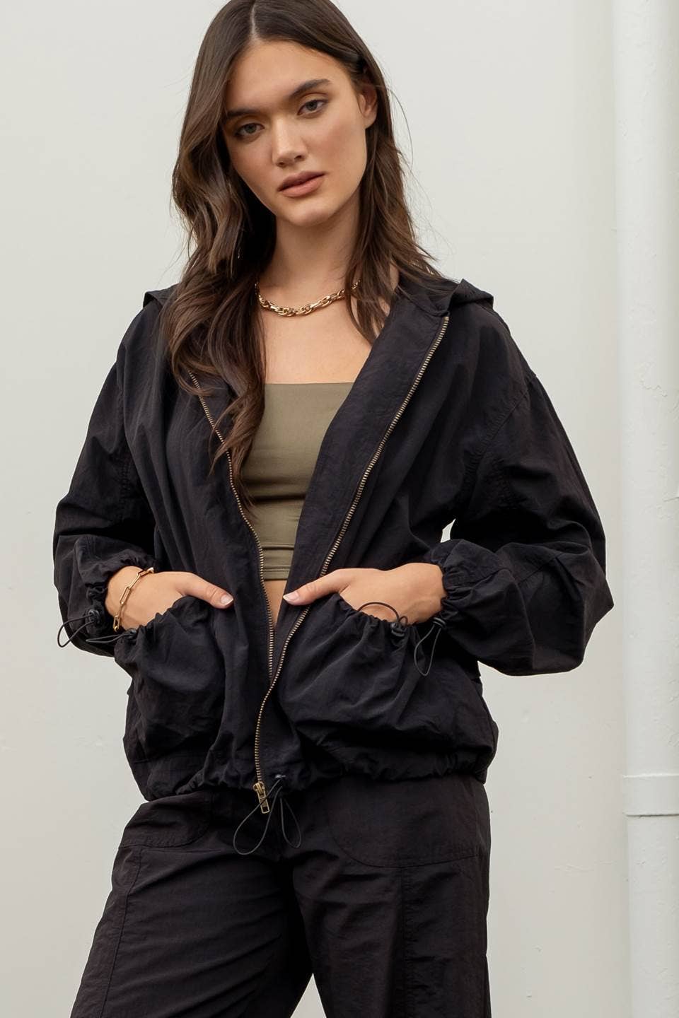 Zip Up Hooded Jacket