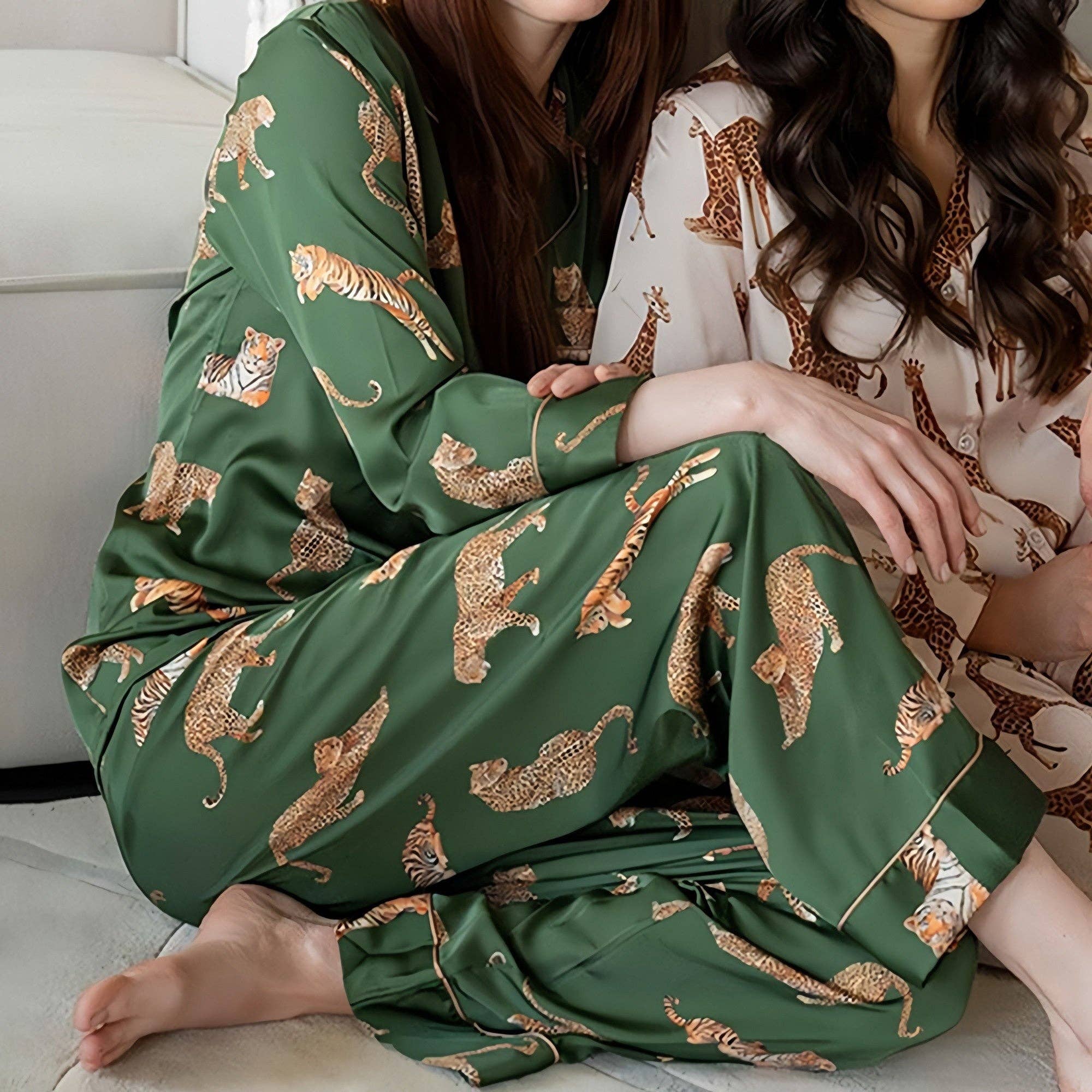 Tiger Print Pajama Set