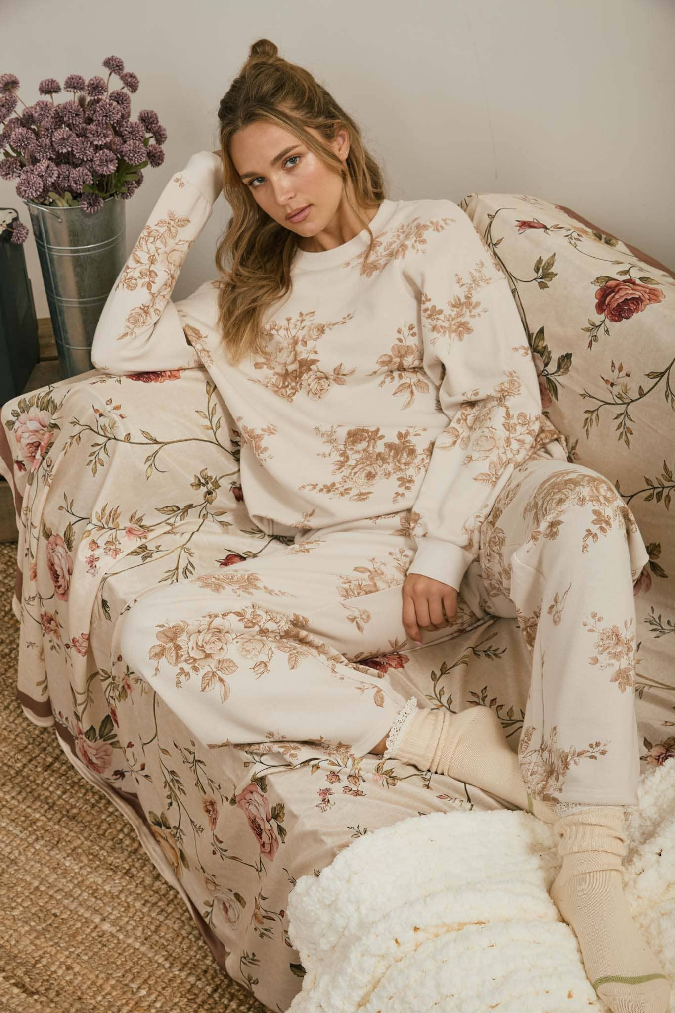 Floral Toile Sweatshirt