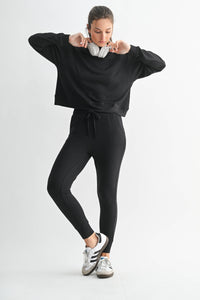 Brushed Hacci Lounge Long Sleeve Pullover