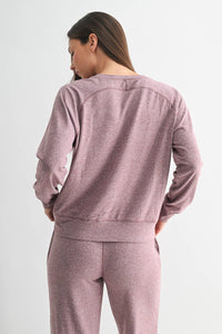 Brushed Hacci Lounge Long Sleeve Henley