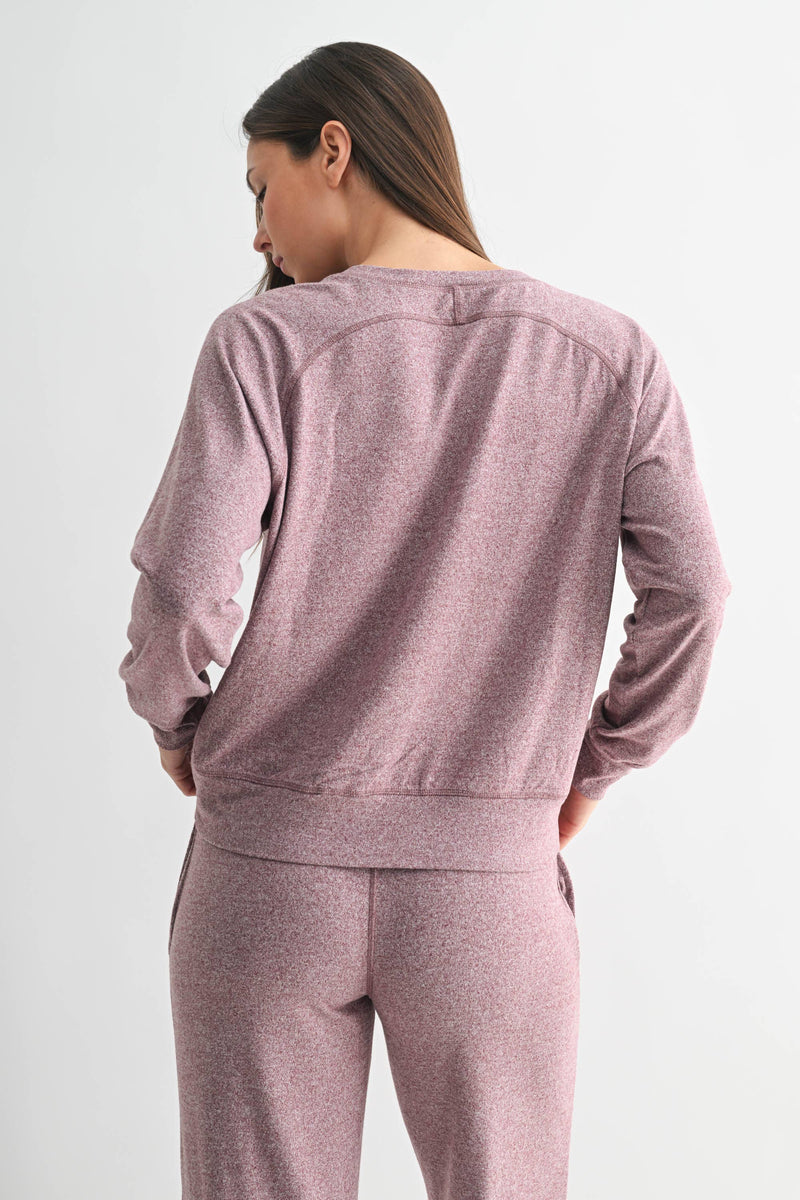 Brushed Hacci Lounge Long Sleeve Henley