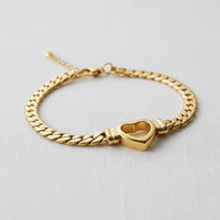 Heart Pendant Cuban Link Necklace