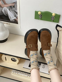 5 Pairs Women Casual Rolled Cuff Floral Socks