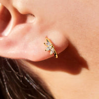 Marquise Huggie Earrings