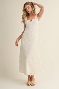 Floral Jacquard Maxi Dress