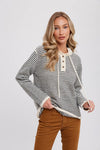 Henley Sweater with Hood