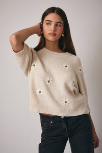 Flower Knit Sweater