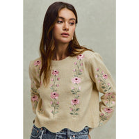 Floral Embroidered Sweater