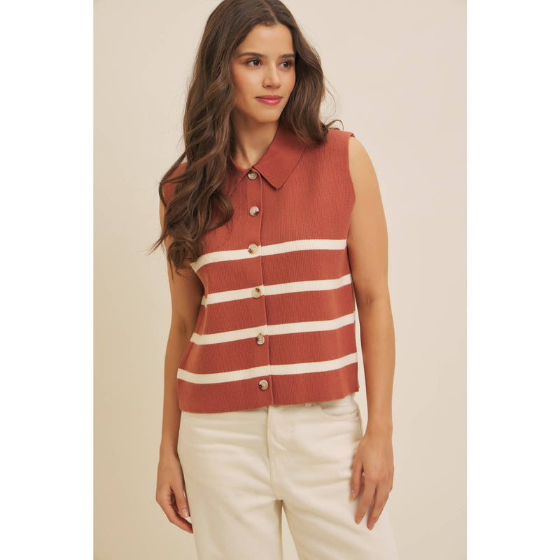Button Down Sweater Vest