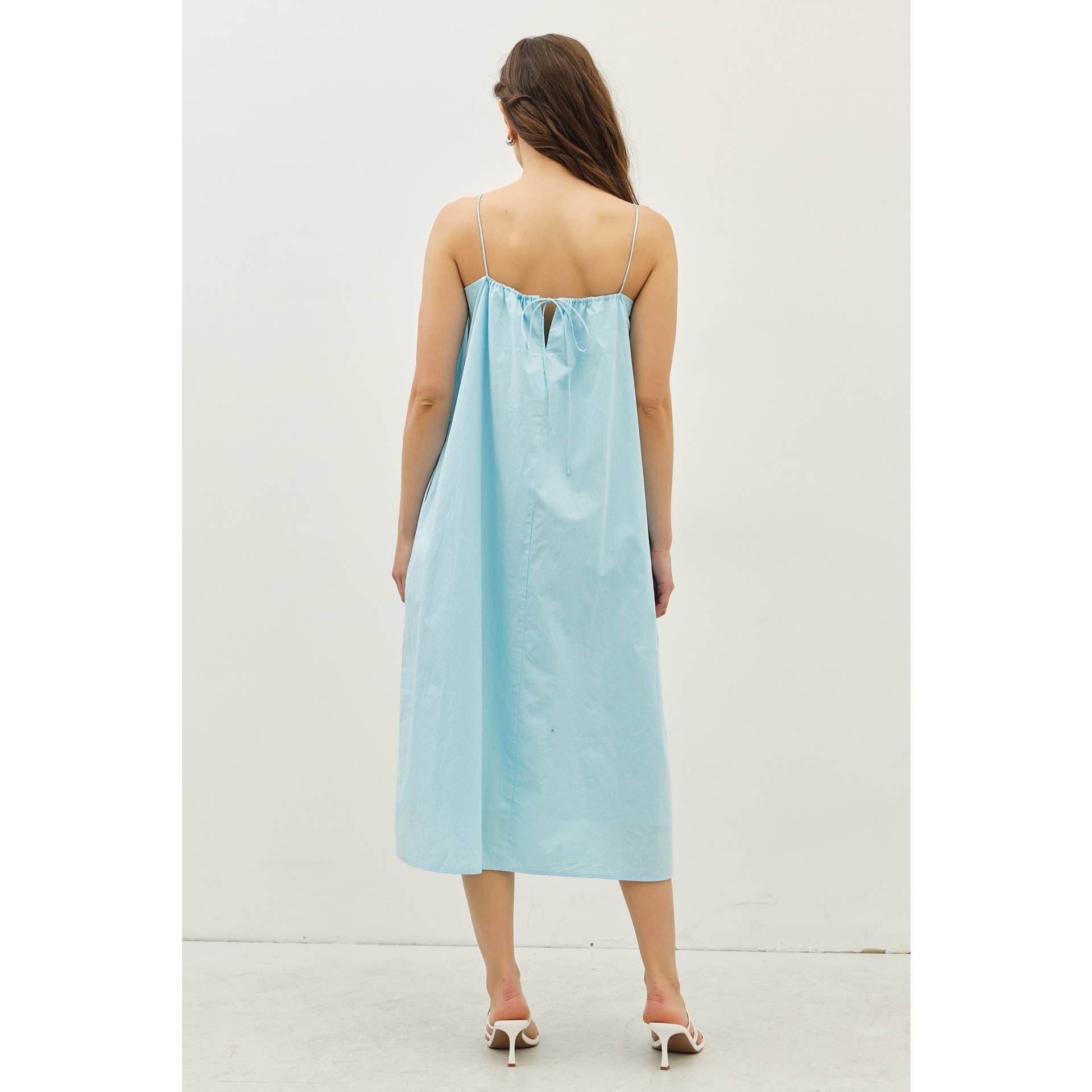 Cotton Poplin Midi Dress