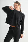 Brushed Hacci Lounge Long Sleeve Pullover