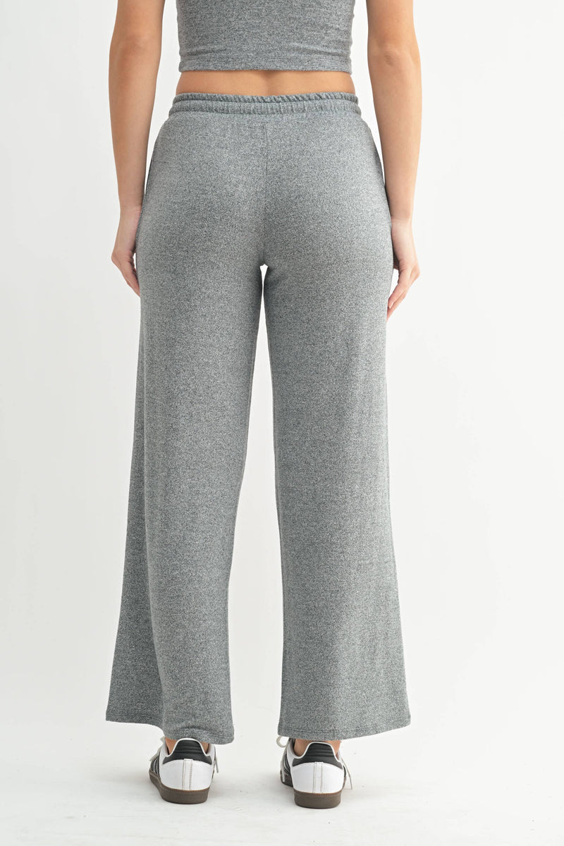 Brushed Wide Leg Lounge Pants