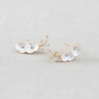 Elegant Zirconia Flower Stud Earrings