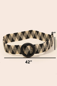 Boho Braided Hoop Buckle Belt
