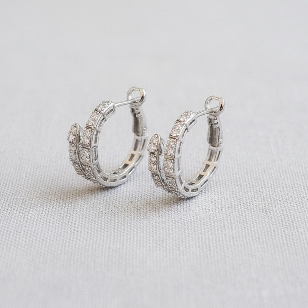 Snake Zircon Ear Cuff Earrings