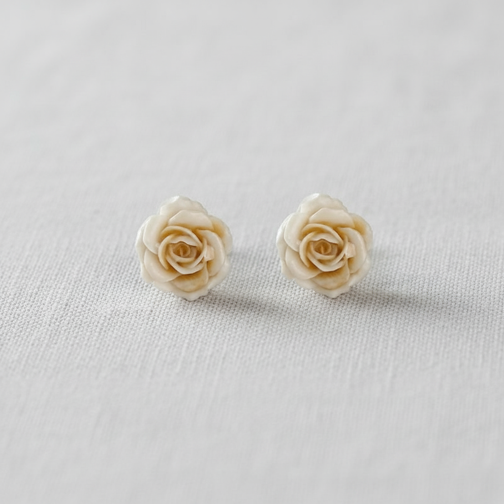 Rose Blossom Stud Earrings