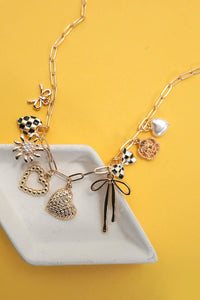 Checkered Charm Necklace