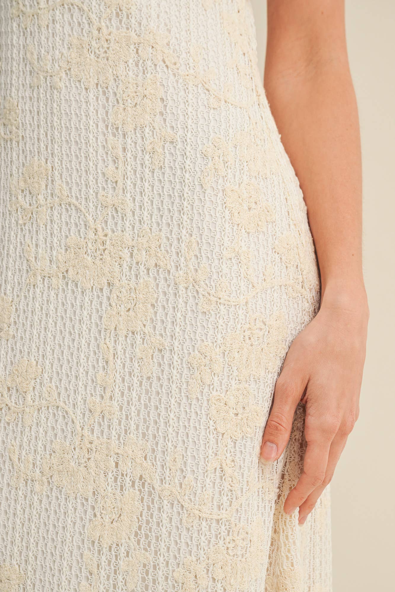 Floral Jacquard Maxi Dress