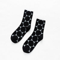 Simple Polka Dot Mid Calf Socks (5 Pairs)