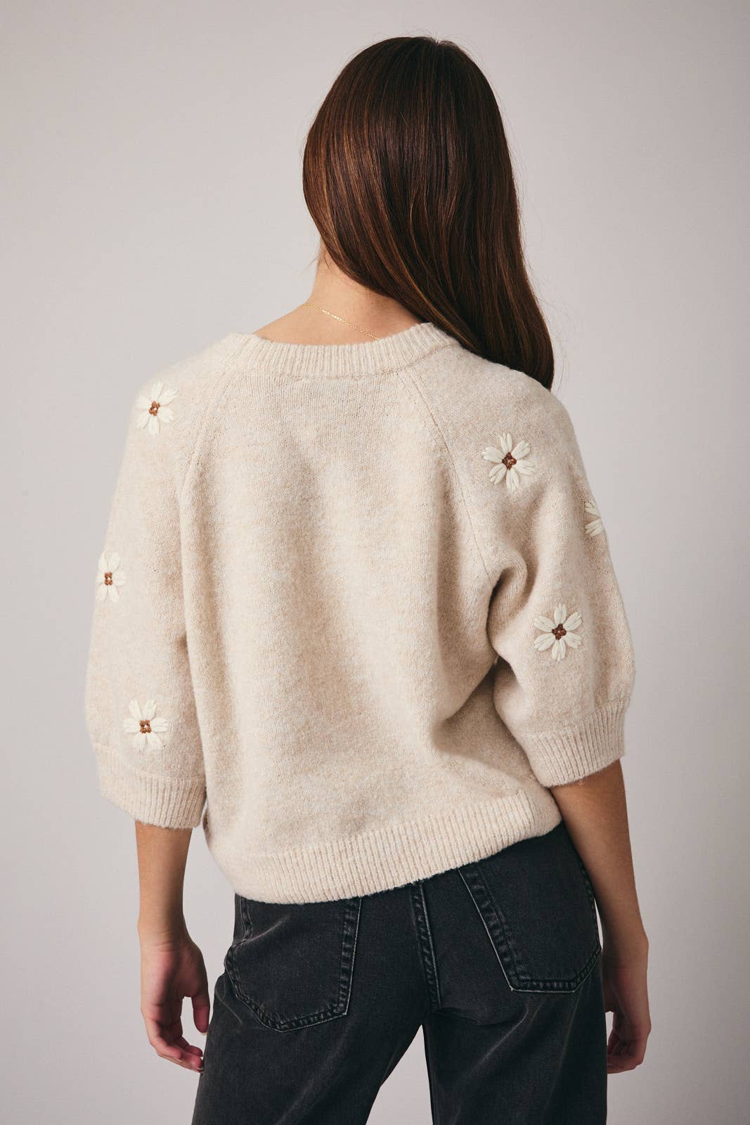 Flower Knit Sweater