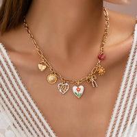 Multi-Charm Statement Necklace