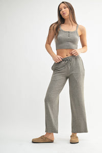 Brushed Wide Leg Lounge Pants