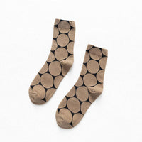 Simple Polka Dot Mid Calf Socks (5 Pairs)