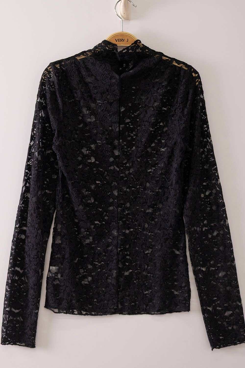 Sheer Mesh Lace Knit Top