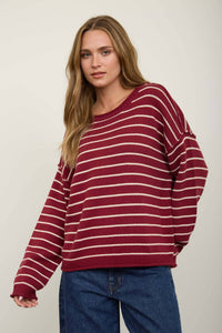 Striped Drop Shoulder Sweater