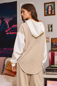 Drawstring Scuba Hoodie Top