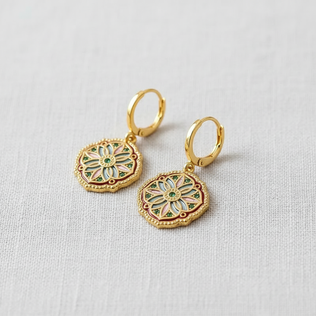 Vintage Garden Floral Earrings