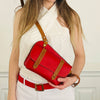 Couleur Irregular Crossbody- Red