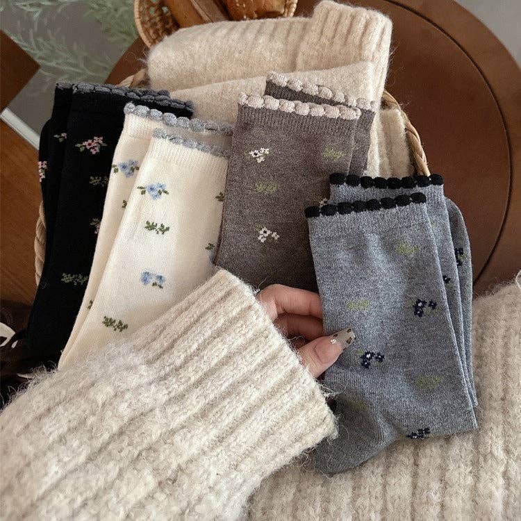 Floral Crew Socks
