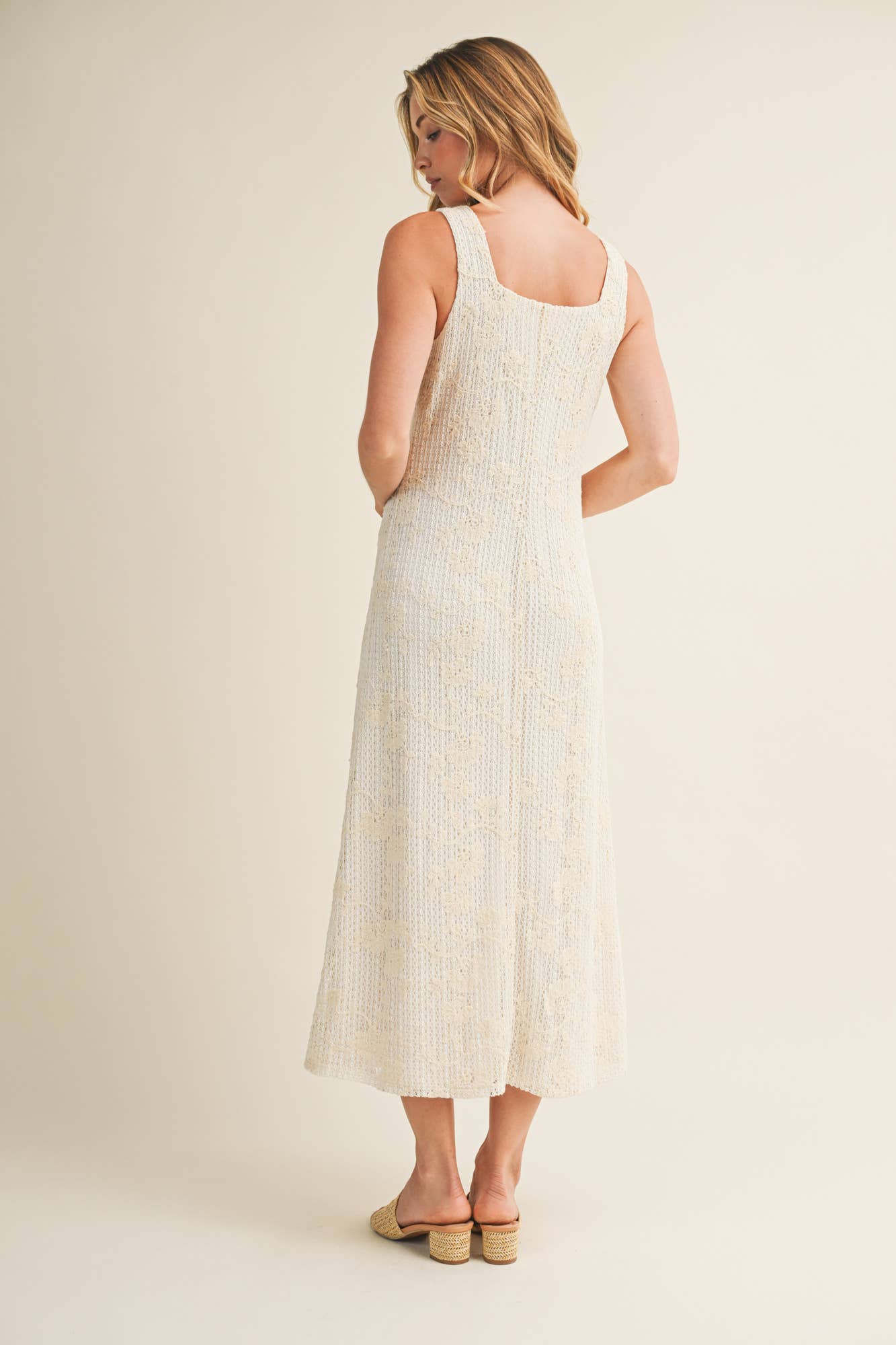 Floral Jacquard Maxi Dress