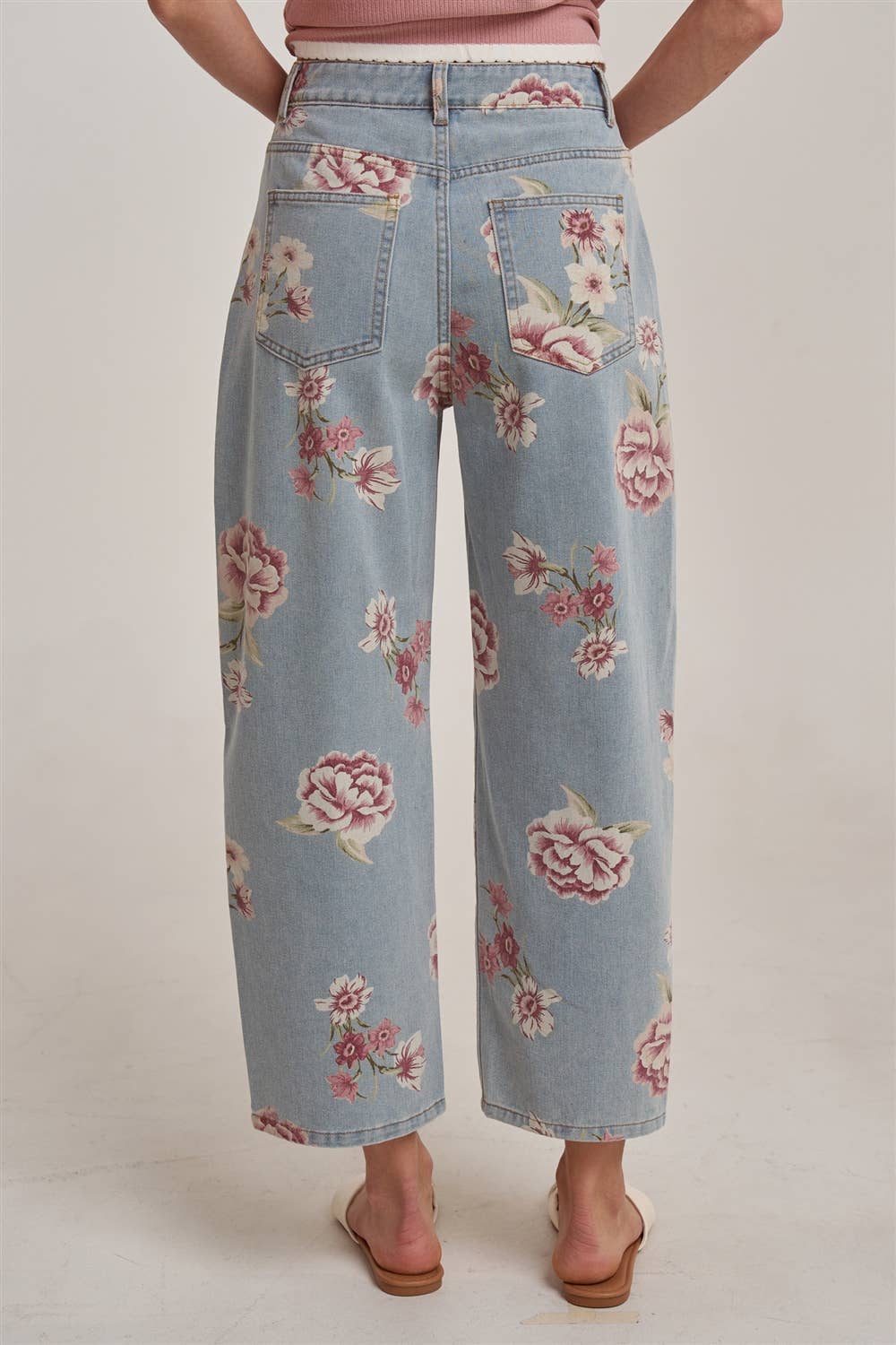 Floral Print Denim