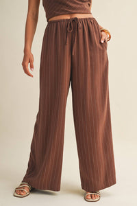 Drawstring Waist Stripe Pant