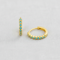 Blue Topaz Ear Cuff Earrings
