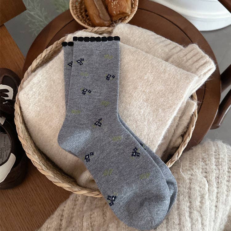 Floral Crew Socks