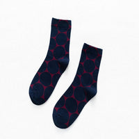 Simple Polka Dot Mid Calf Socks (5 Pairs)