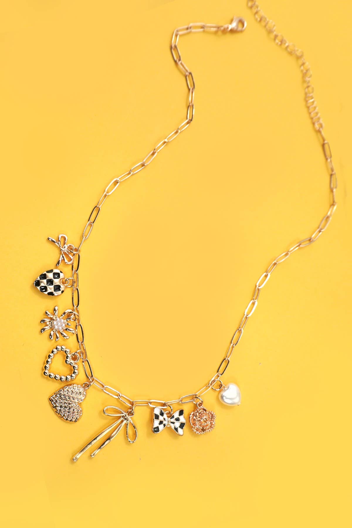 Checkered Charm Necklace