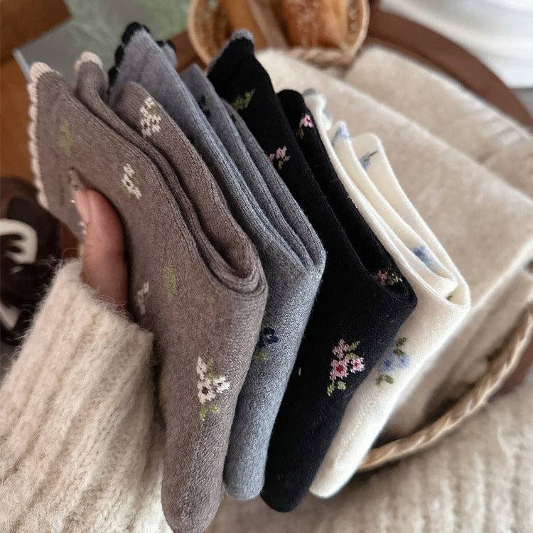 Floral Crew Socks